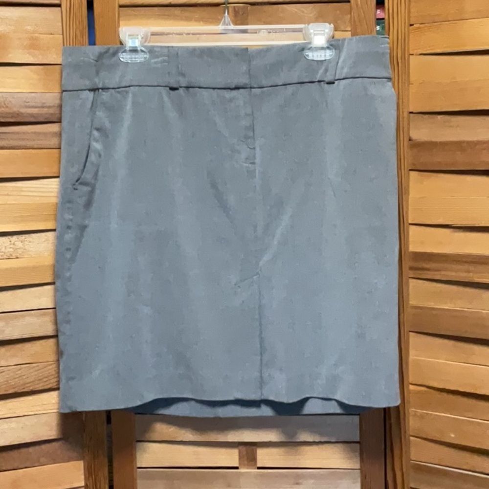 Old Navy Gray Pencil Mini Skirt Women 16 Polyester Rayon Spandex